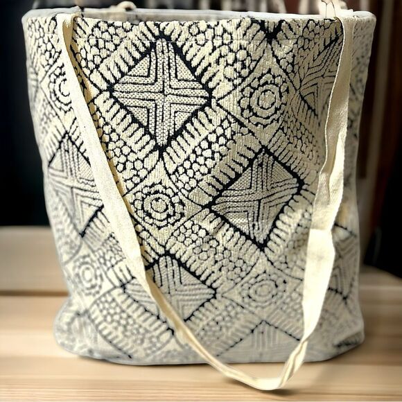 CRYPTON Soft Jacquard Upholstery Fabric Reusable Tote Bag - Picture 1 of 14